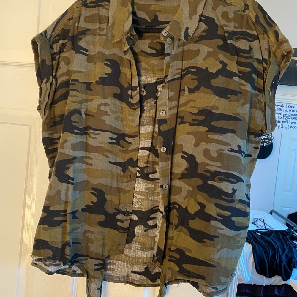 Camo blouse
